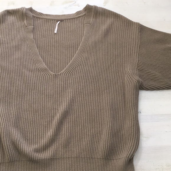 Free People Sweaters - Free People oversized deep V sweater sz L